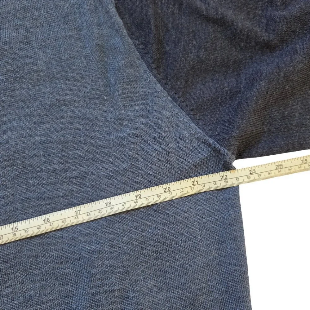 Jos. A. Bank Sweater 100% Merino Wool Men's Large Two-toned Blue Classic Preppy